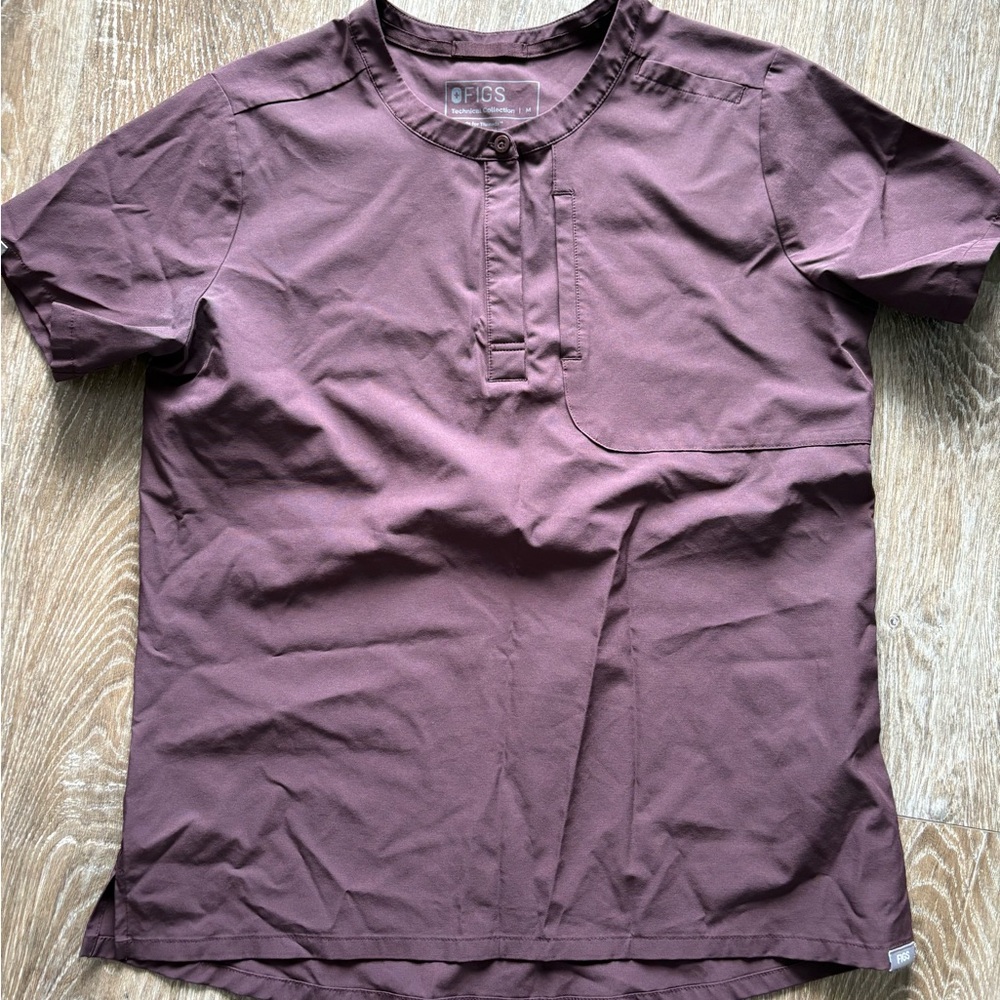Figs espresso scrub top